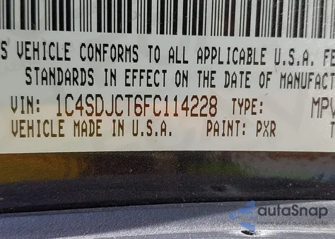 2015 Dodge Durango R/T z USA, uszkodzony, nr VIN 1C4SDJCT6FC114228